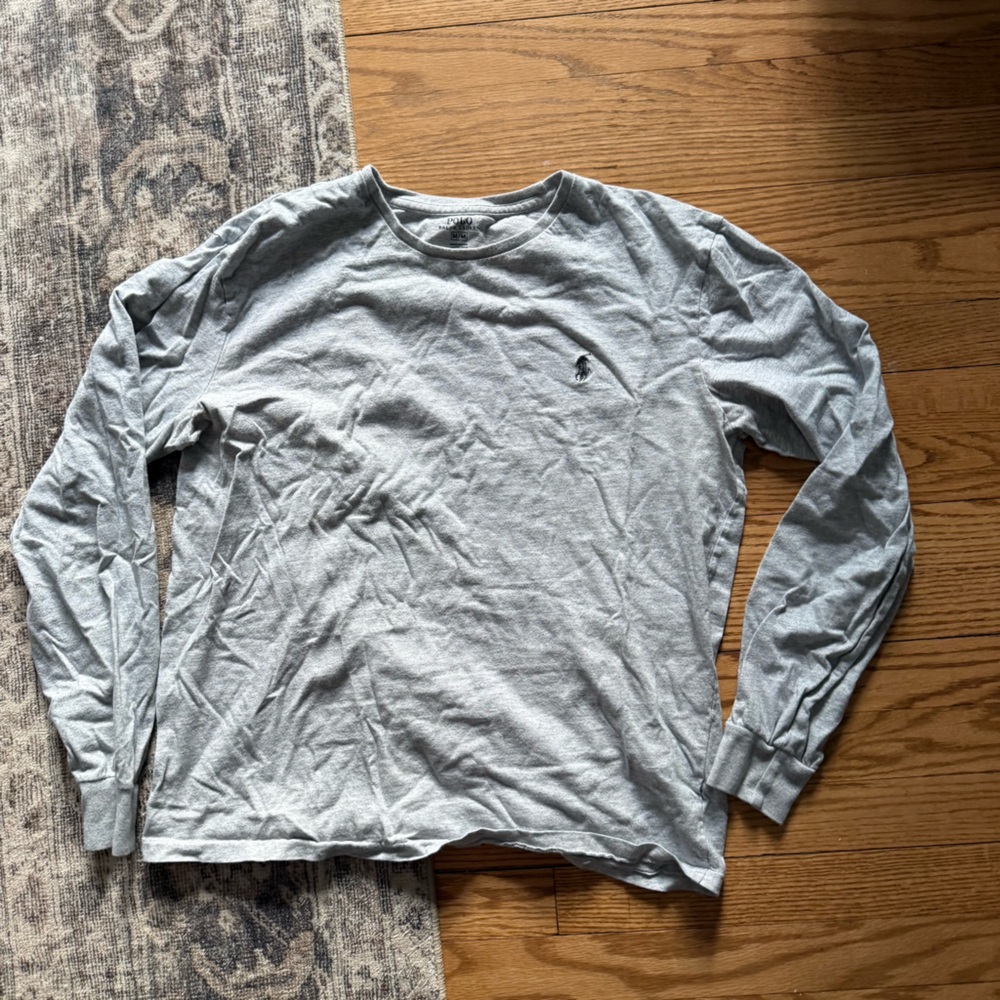 Polo by Ralph Lauren Light Gray Long Sleeve Shirt